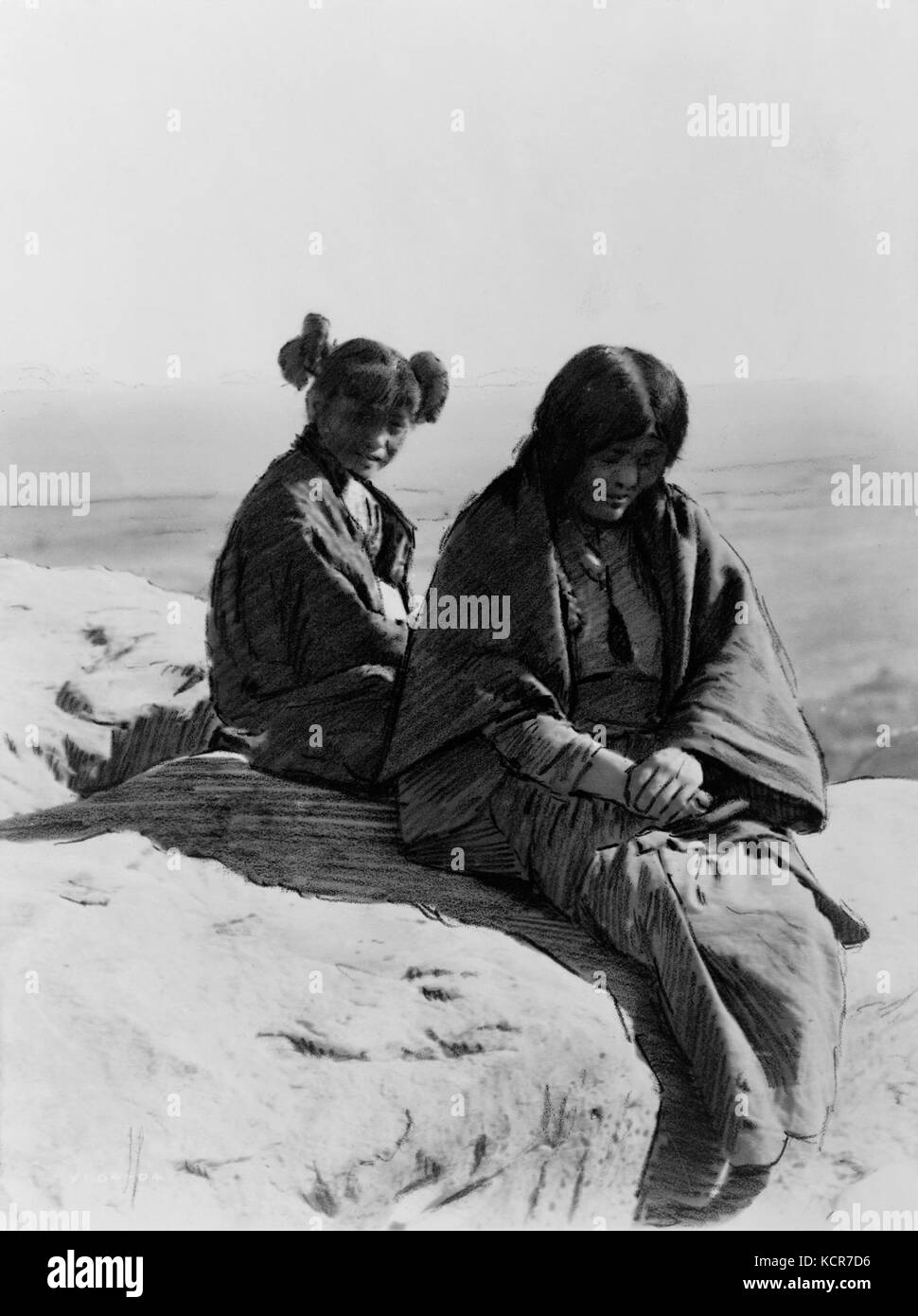 Edward S. Curtis, Maiden and matron, 1905 Stock Photo