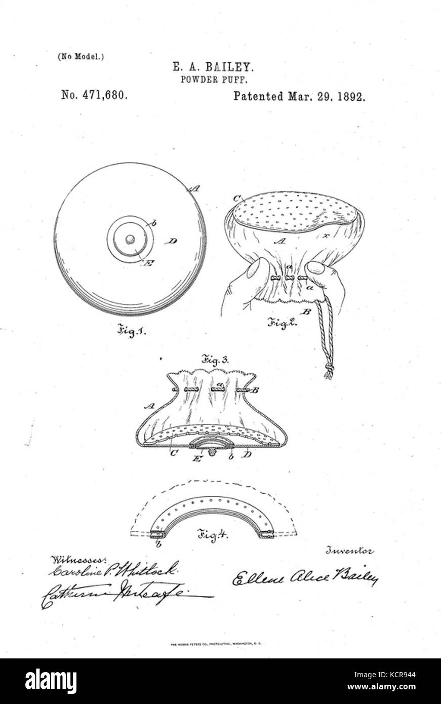 Bailey powder puff 1892 Stock Photo Alamy