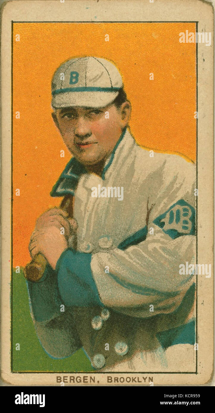 Bill Bergen baseball card 1909 Stock Photo Alamy