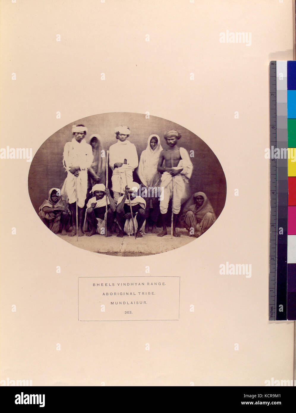 This image depicts members of the Bheel tribe in the Vindhyan Range ...