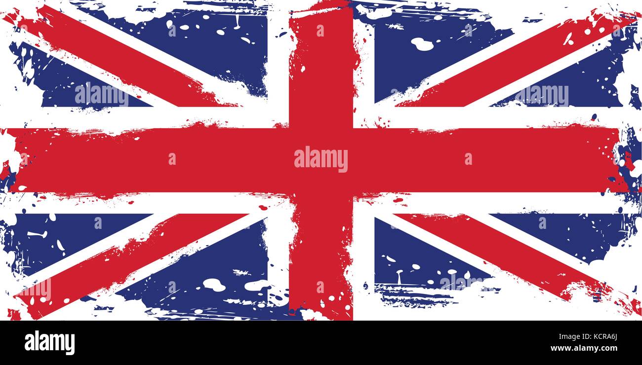 Threadbare Flag Great britain Stock Vector Images - Alamy