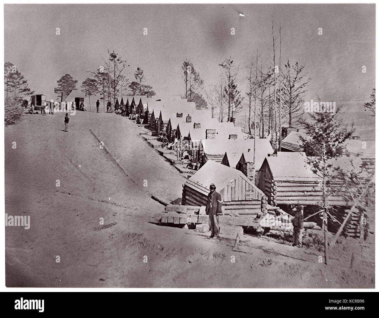 Broadway Landing, Appomattox River, Virginia, 1864 Stock Photo