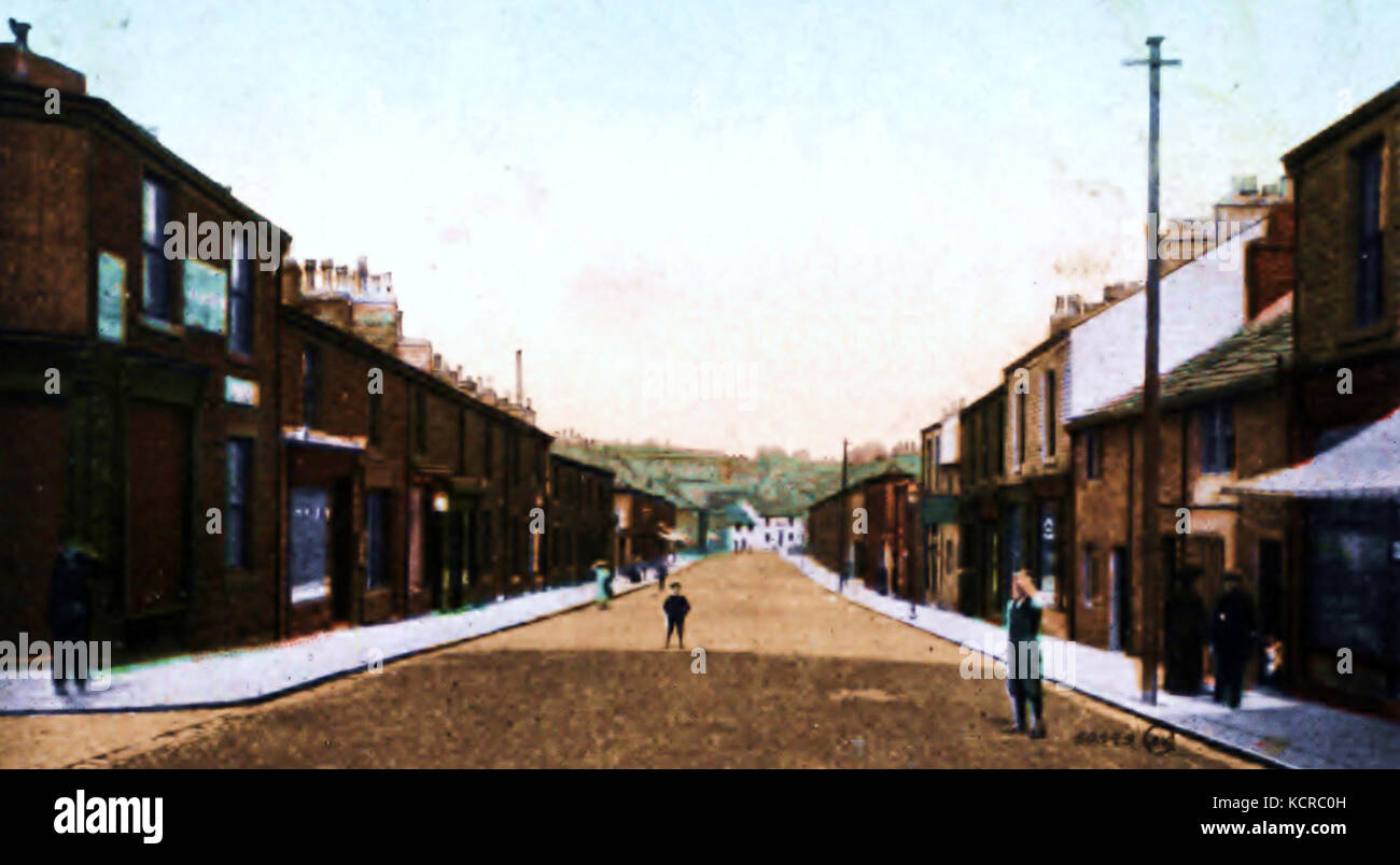 Blackburn Road, Great Harwood old postcard Stock Photo Alamy