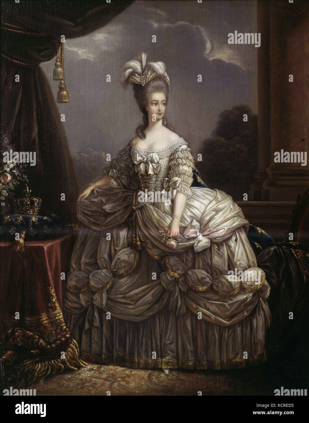 Elisabeth Vigée Le Brun  Portrait of Marie-Antoinette von Habsburg-Lorraine   queen of France Stock Photo