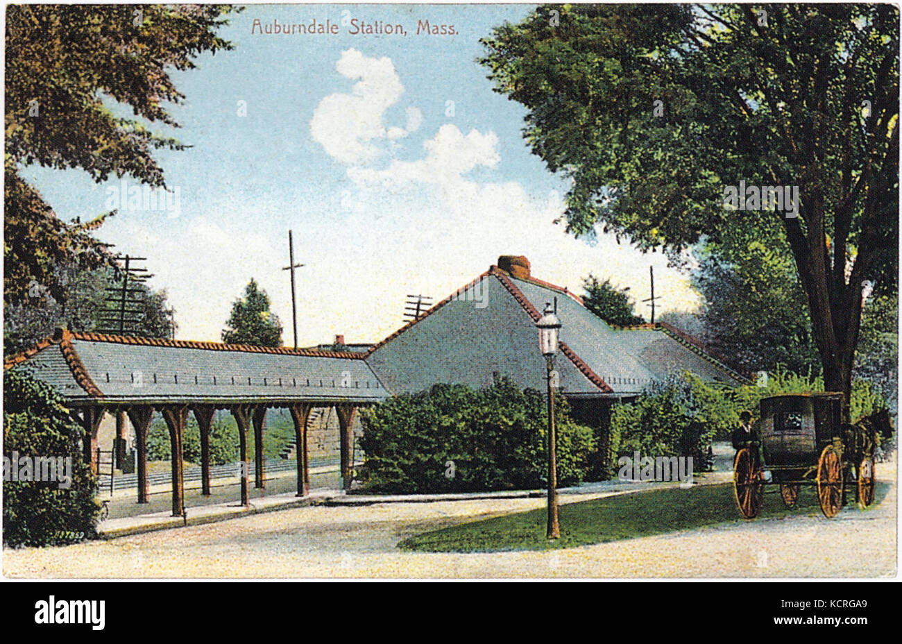 Auburndale old color postcard Stock Photo