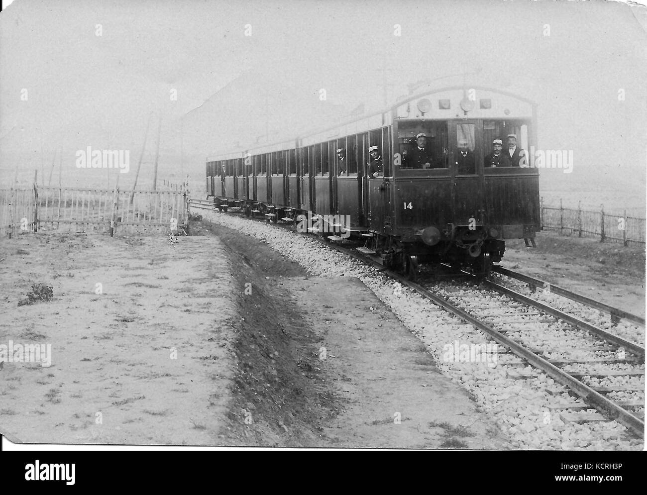Electric train in 1908 Stock Photo Alamy