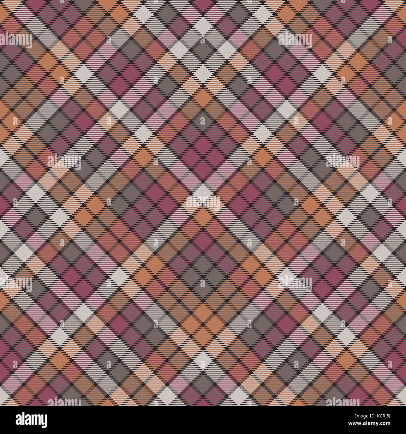 Mosaic Check Plaid Fabric Texture Seamless Pattern Flat Design Vector Illustration Stock 4377