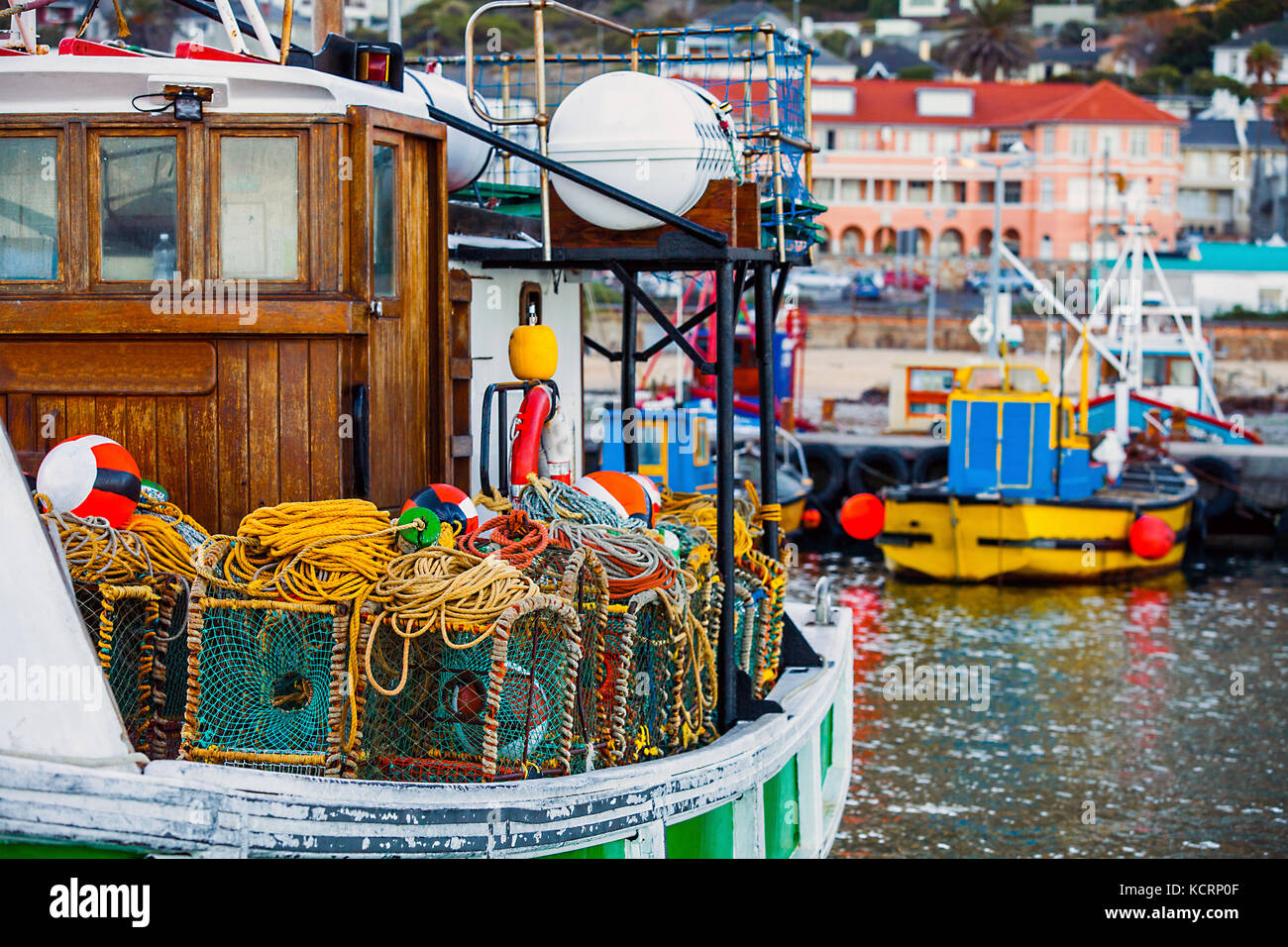 In the fishing port of Fish Hoek South Africa Stock Photo