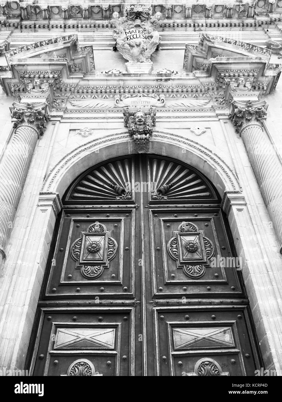 Historic sicilian architecture Black and White Stock Photos & Images ...
