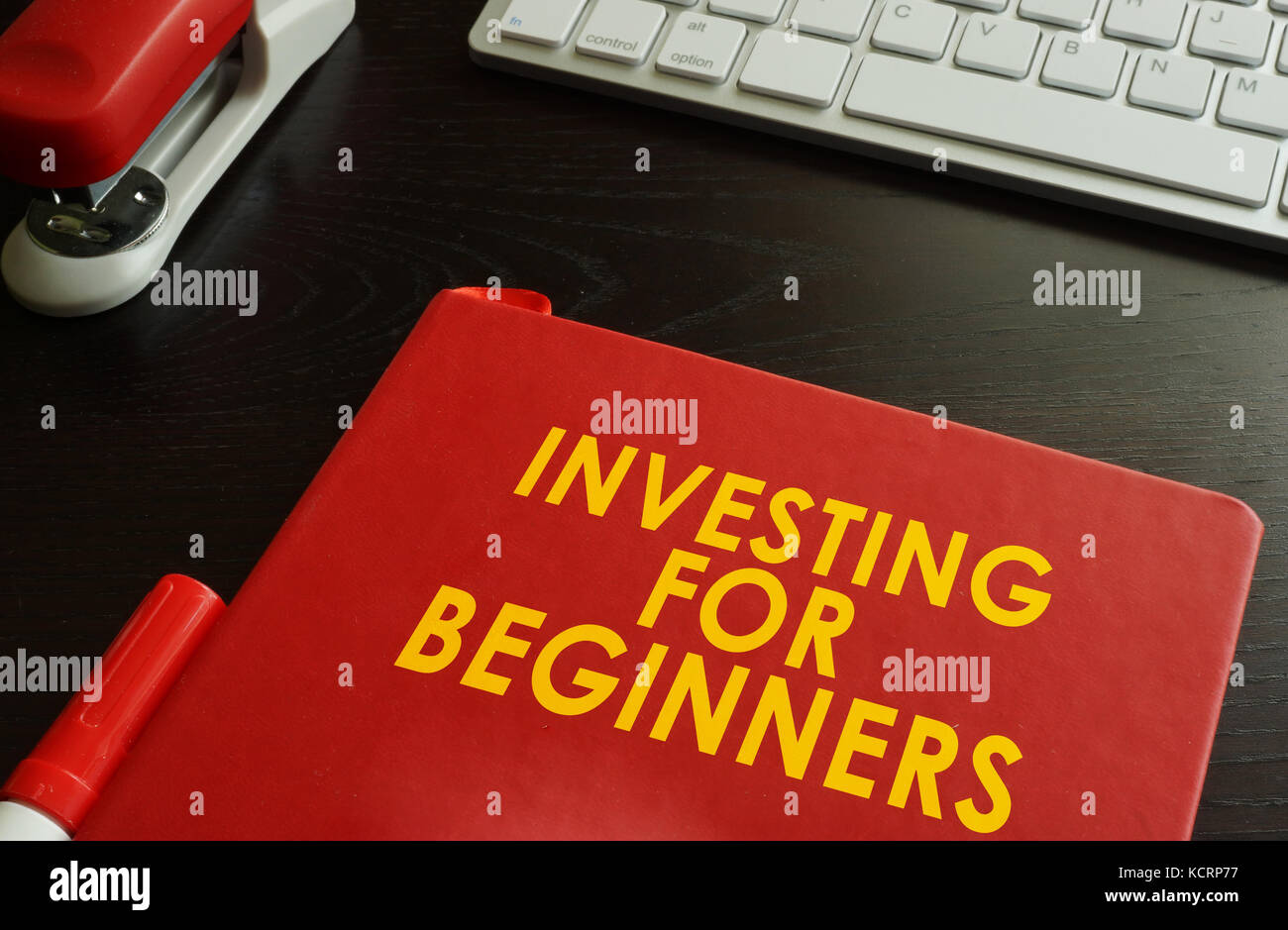 Book with title Investing for Beginners. Stock Photo