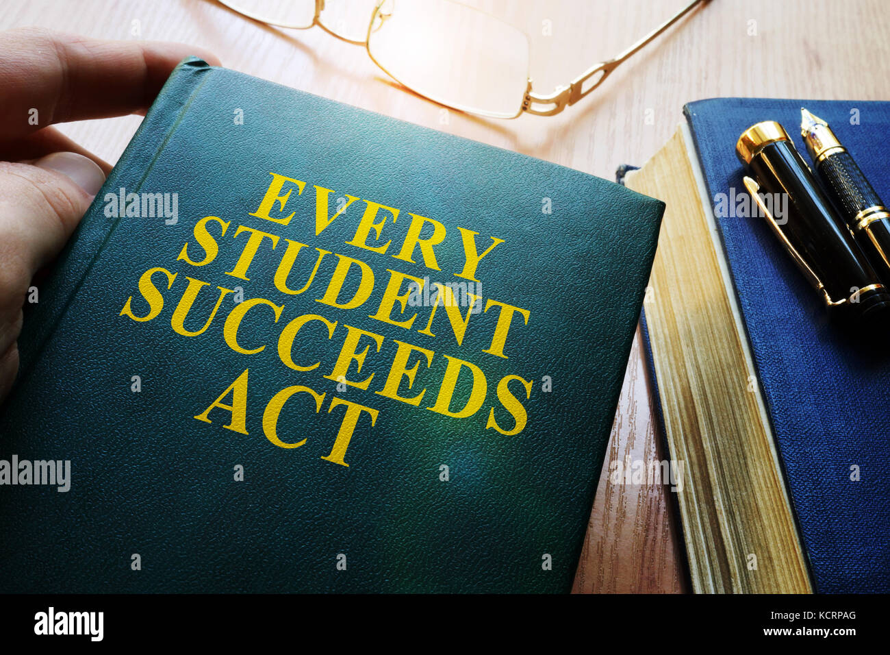 Every Student Succeeds Act ESSA on a desk. Stock Photo