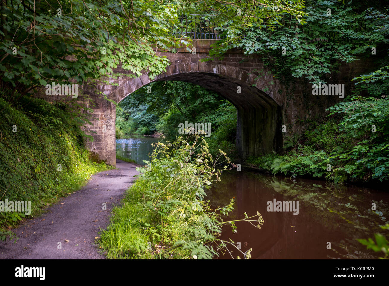 Bridge on Union Canal in West Lothian Stock Photo