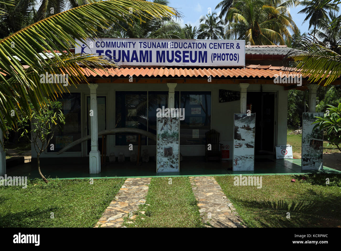 Hikkaduwa Southern Province Sri Lanka Community Tsunami Education Centre and Tsunami Museum Stock Photo
