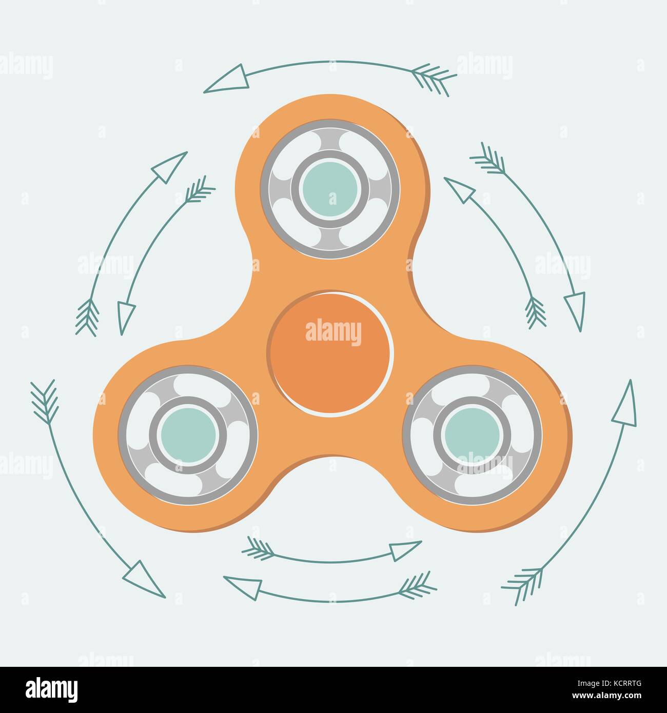 Hand fidget spinner toy. Vector illustration Stock Vector Image & Art ...
