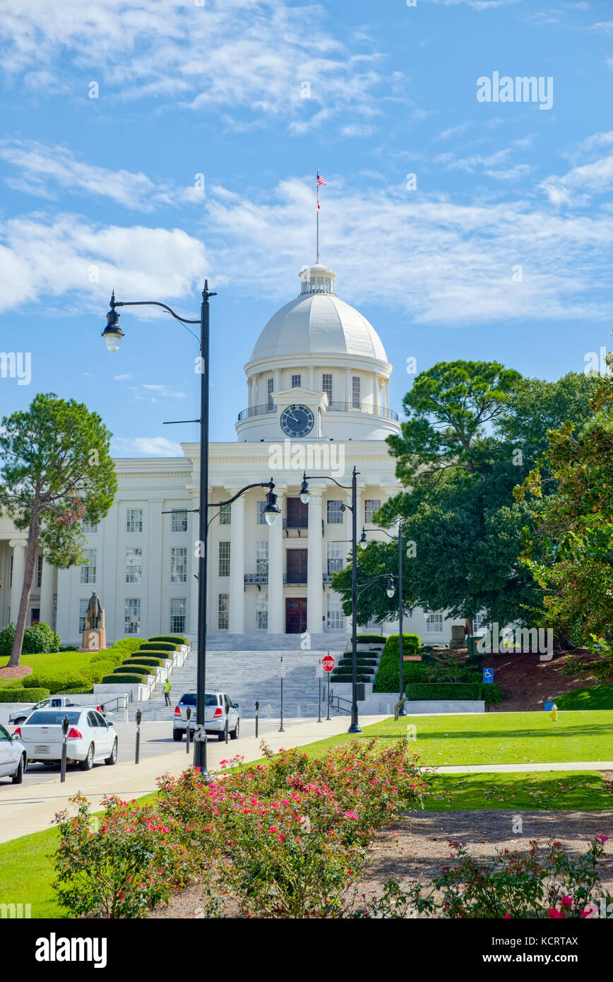 The Alabama State Capitol building in Montgomery Alabama is the seat of Alabama state government in Alabama USA. Stock Photo
