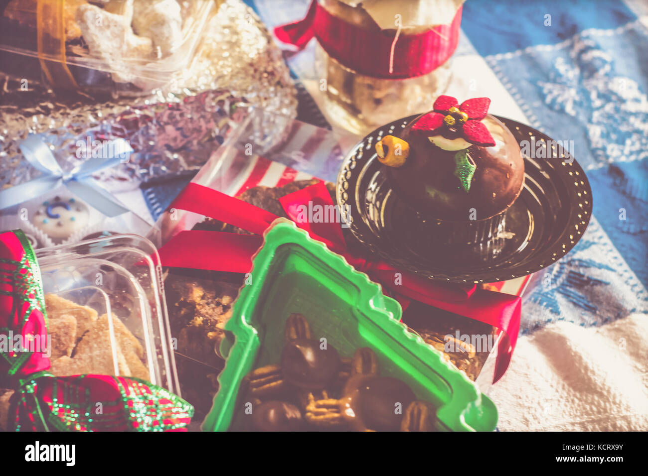 Photograph of some Christmas desert sweet gifts Stock Photo Alamy