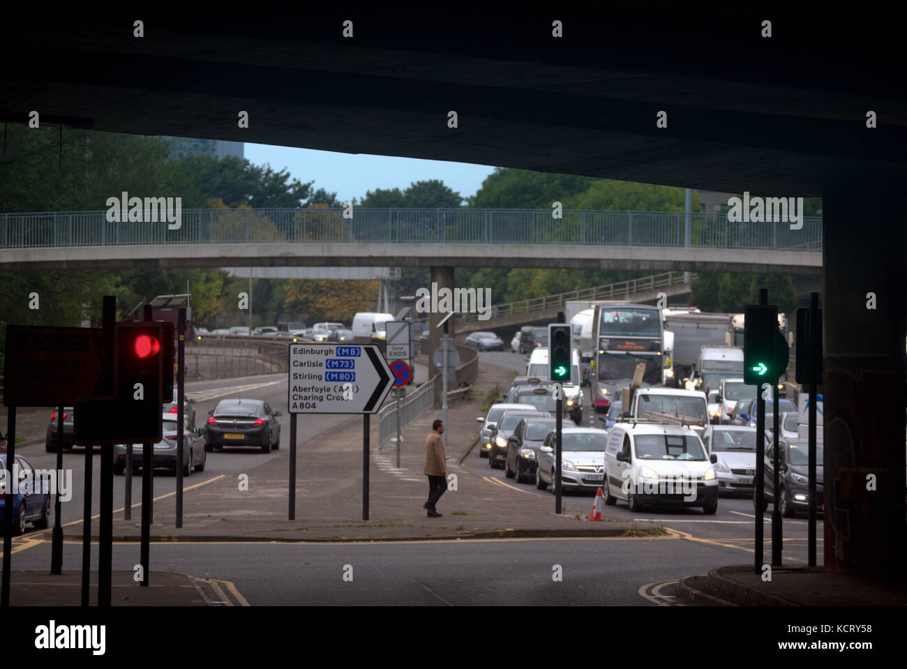 A814 near M8 motorway Anderston cross Stock Photo - Alamy