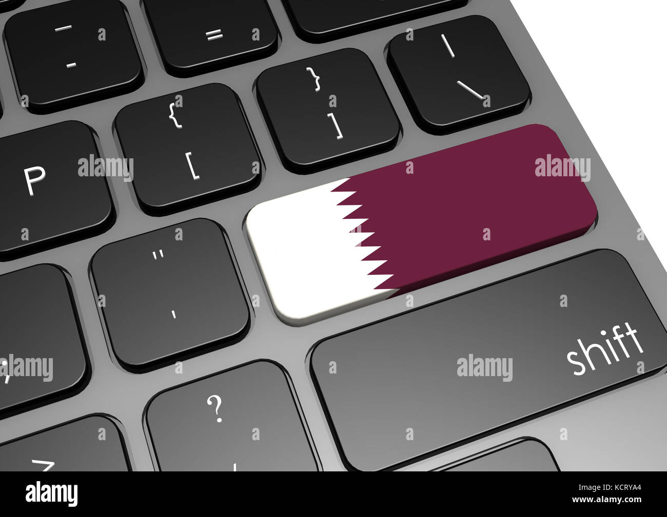 Qatar keyboard image with hires rendered artwork that could be used
