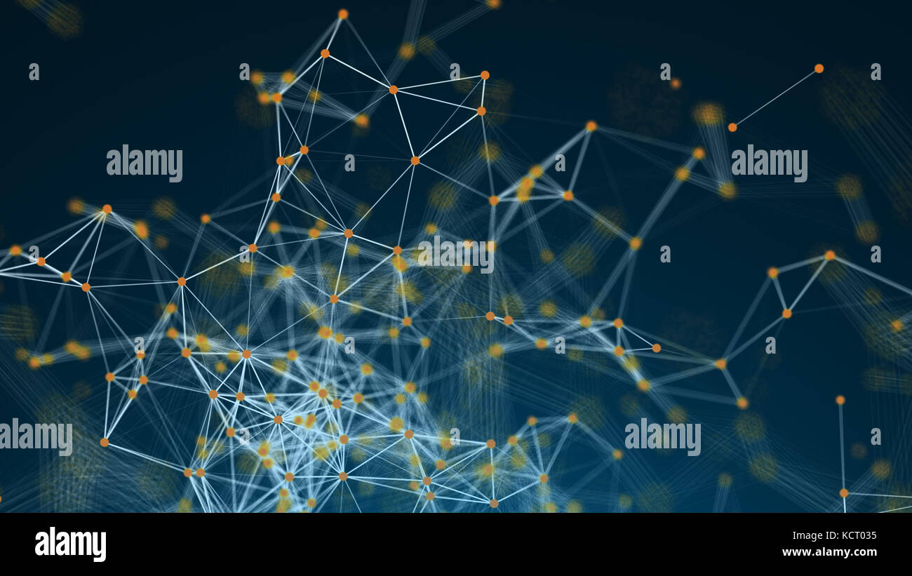 Abstract Polygonal Space Background with Connecting Dots and Lines ...