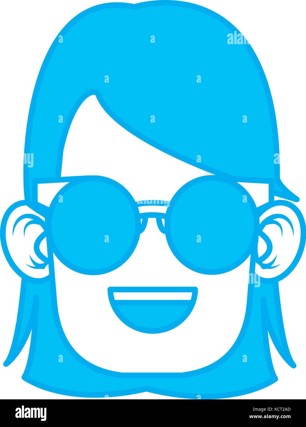 Cute girl with glasses cartoon Stock Vector Image & Art - Alamy