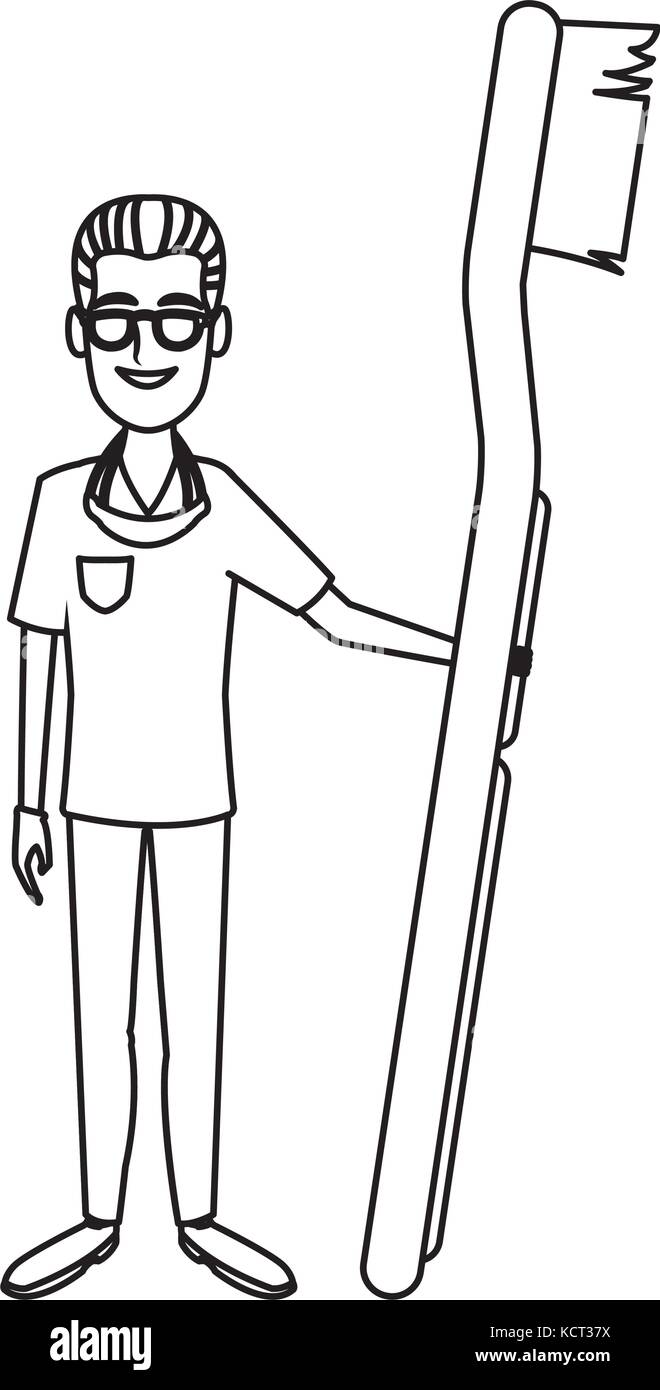 Dentist cartoon with tool Stock Vector Image & Art Alamy