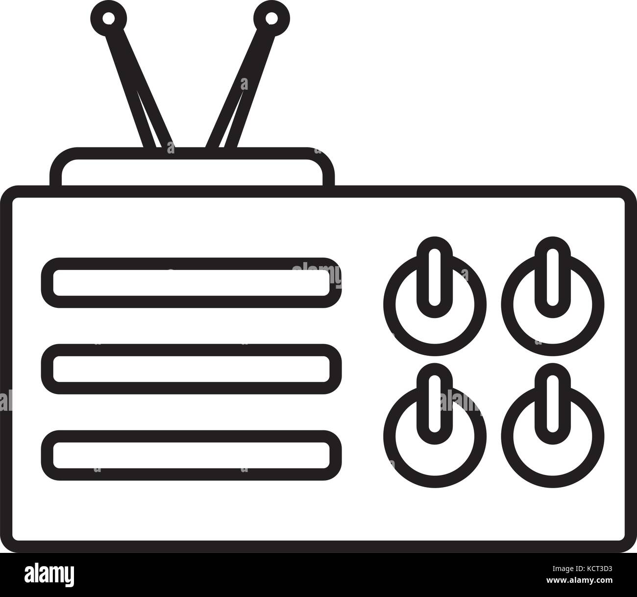 Old radio stereo Stock Vector Image & Art - Alamy