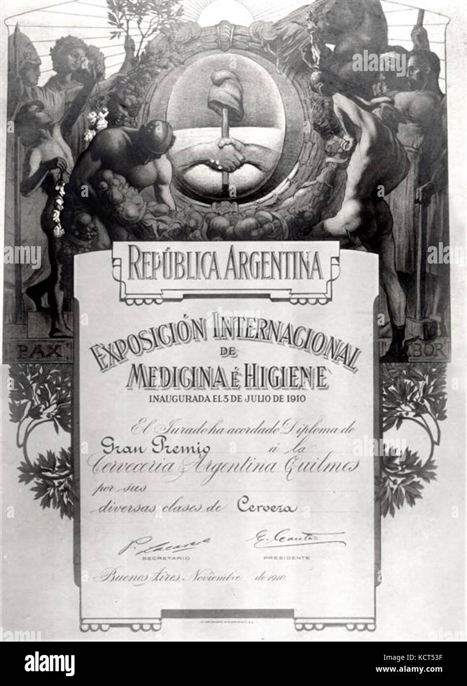Cerveceria Quilmes en 1910   01 Stock Photo