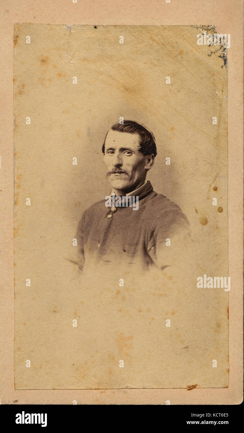 Emanuel Hunziker, Private, Company K, 2nd Missouri Volunteer Regiment (Union) Stock Photo