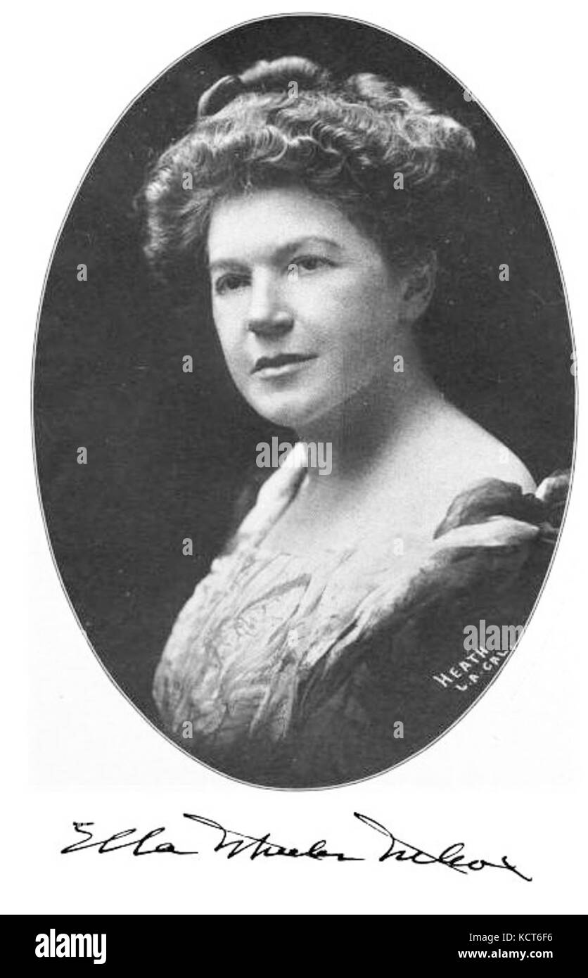 Ella Wheeler Wilcox with signature 1908 Stock Photo Alamy