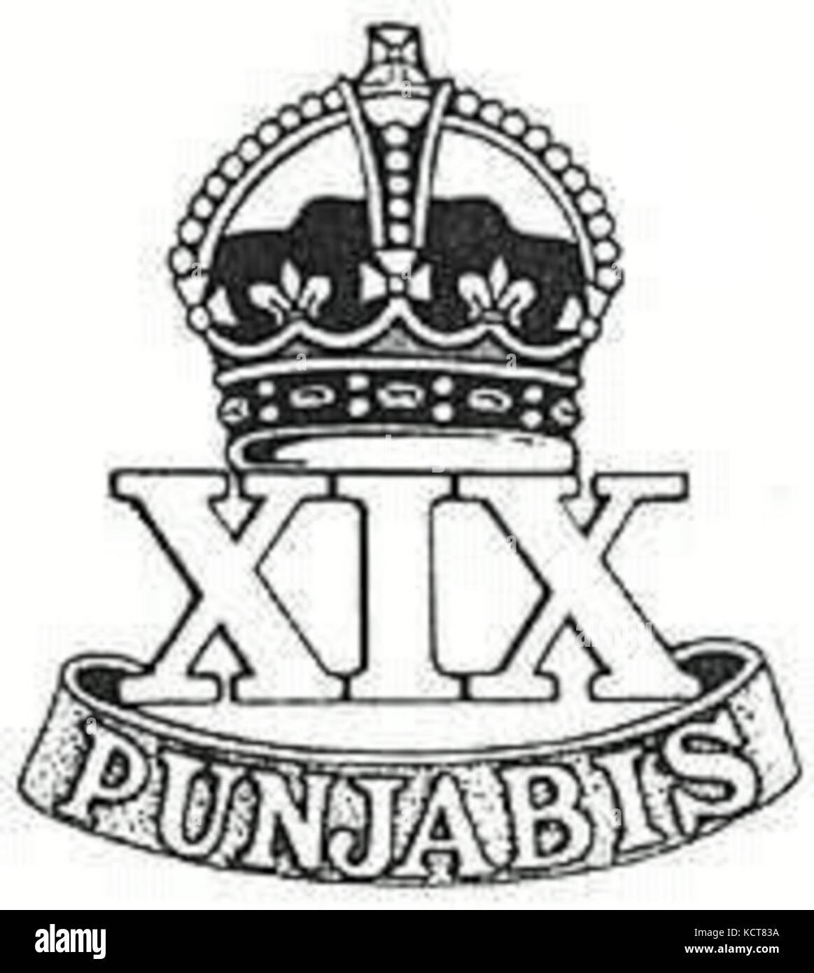 Badge of 19th Punjabi Stock Photo Alamy