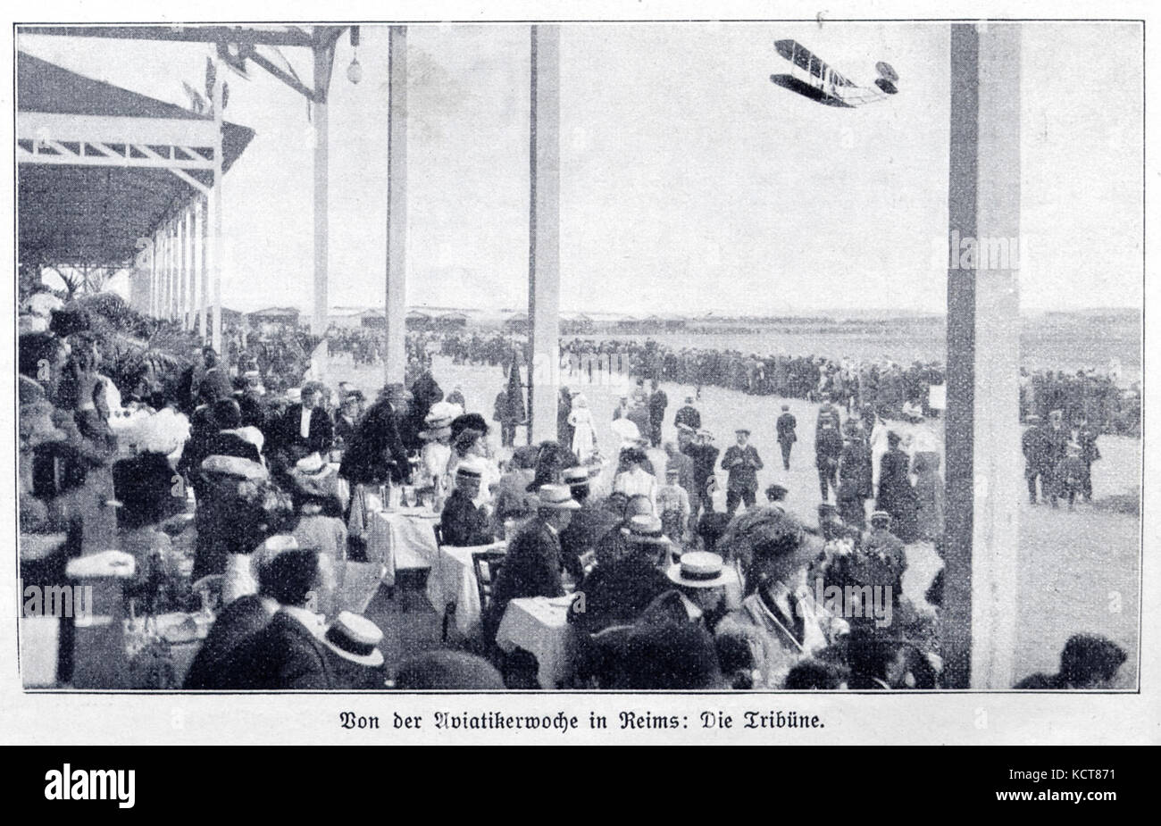 Poster Vintage Semaine Aviation Reims 1909 – Haute Qualité 50x70 Cm – Neuf