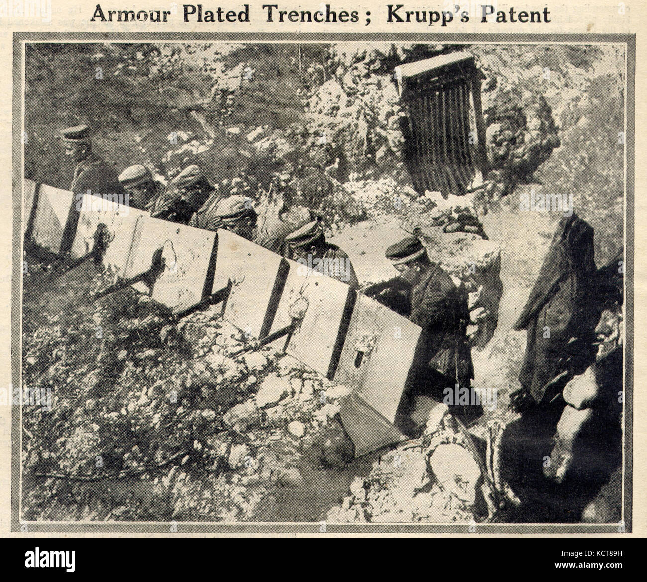 Armour Plated Trenches 1915 Stock Photo