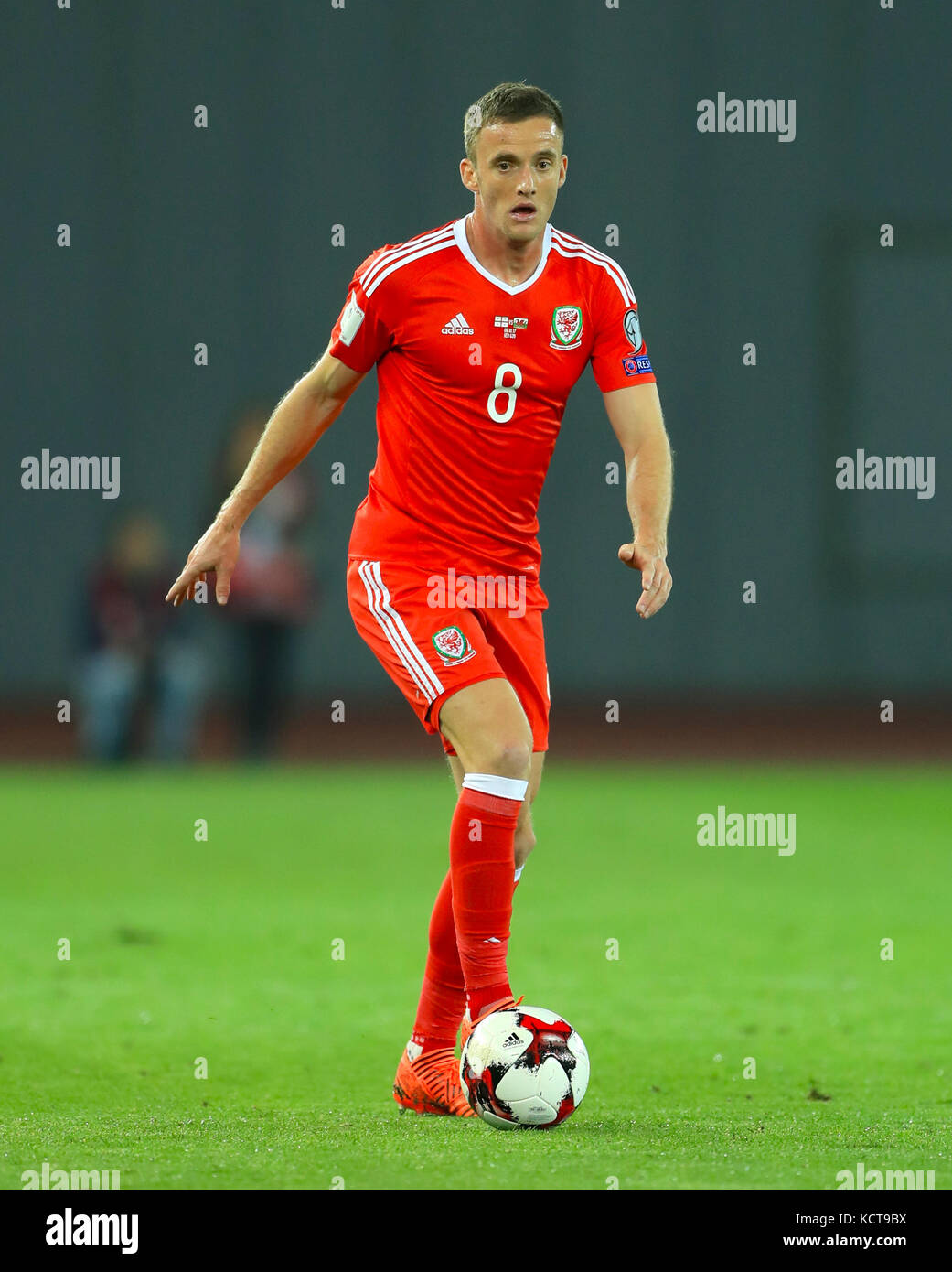 Wales Andy King During The 2018 Fifa World Cup Qualifying Group D Wales Andy King During The 2018 Fifa World Cup Qualifying Group D Match At Boris Paichadze Dinamo Arena Tbilisi Press Association Photo