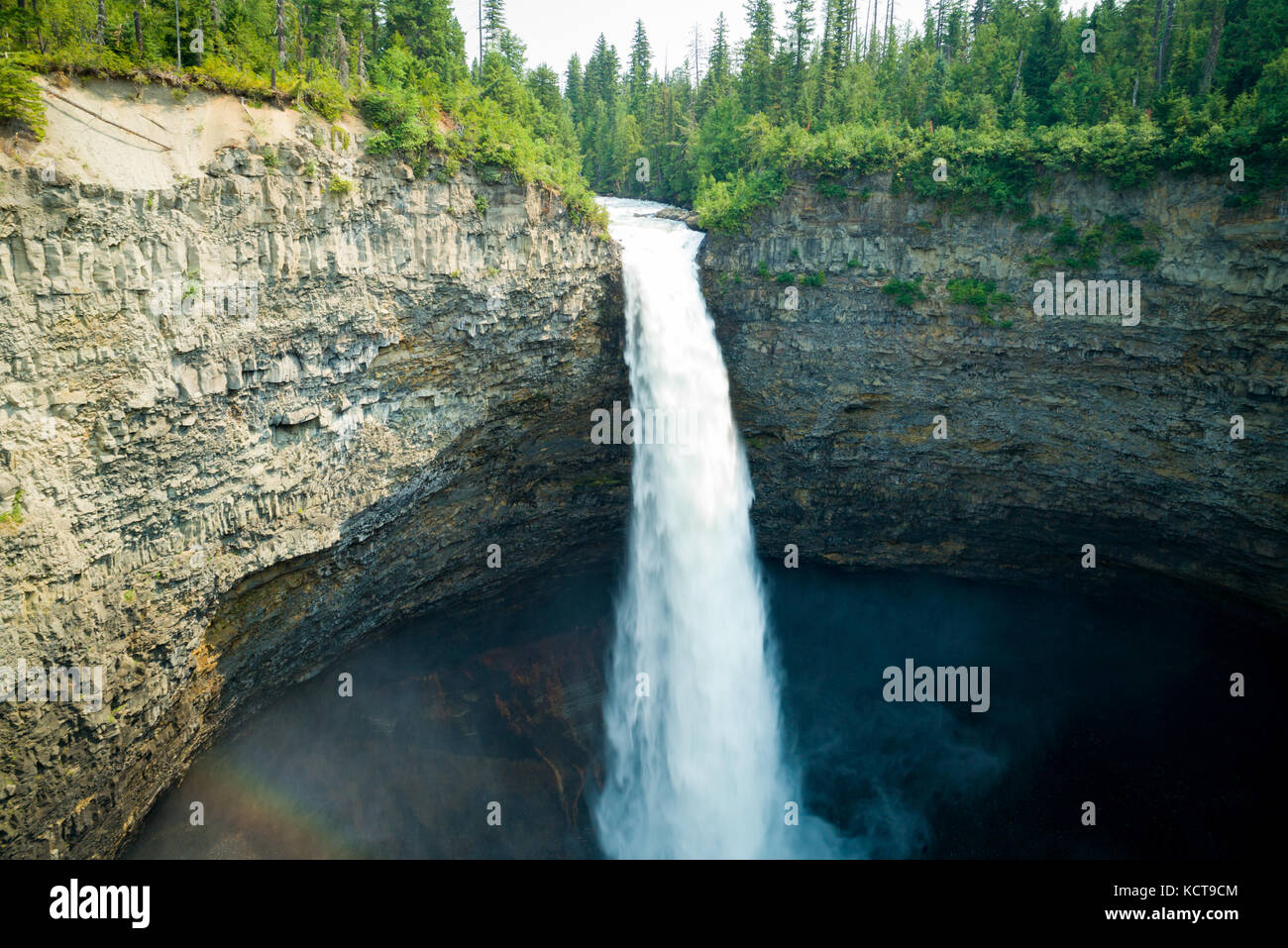 View of waterfall in the forest Stock Photo - Alamy