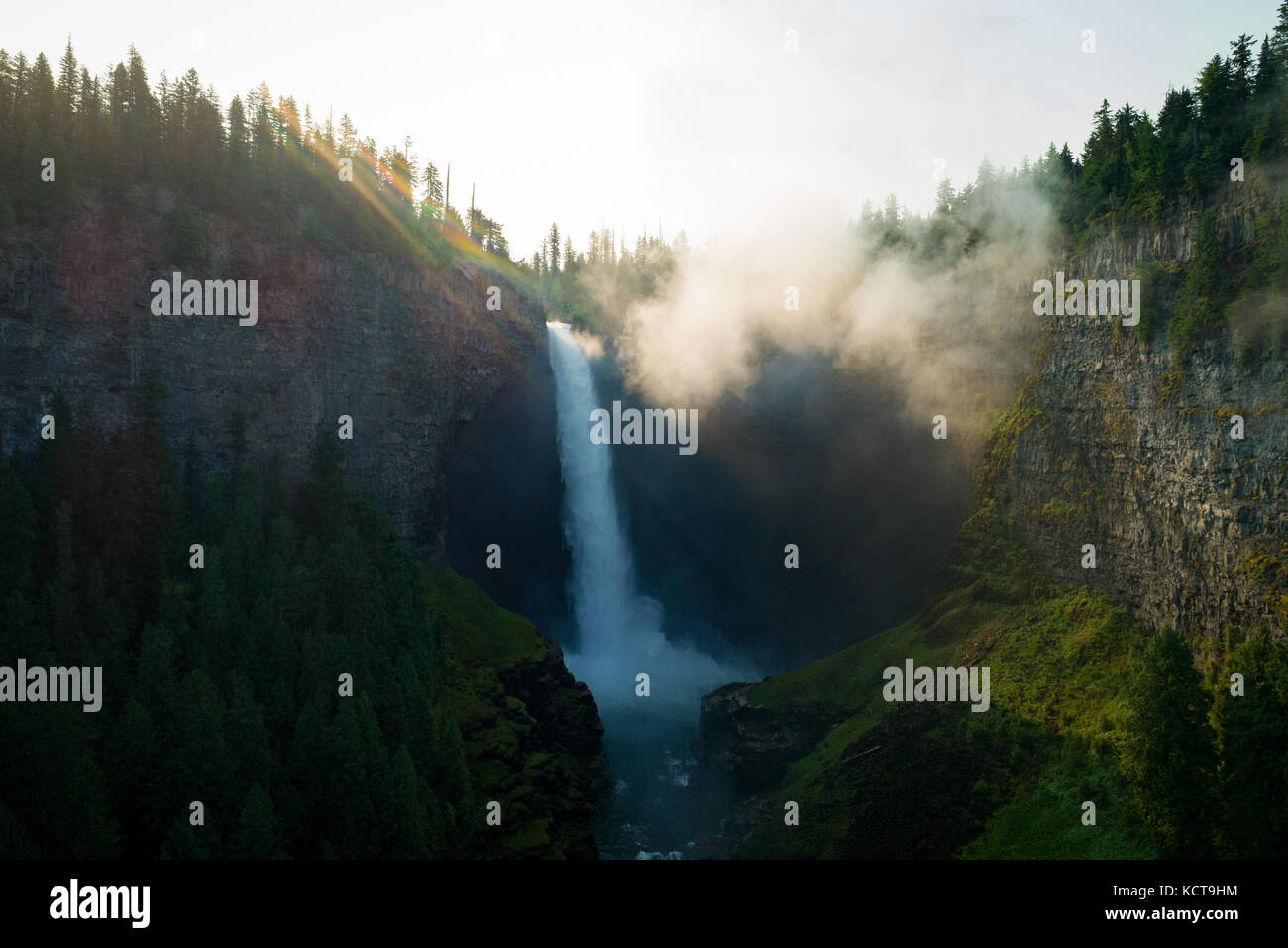 View of waterfall in the forest Stock Photo - Alamy