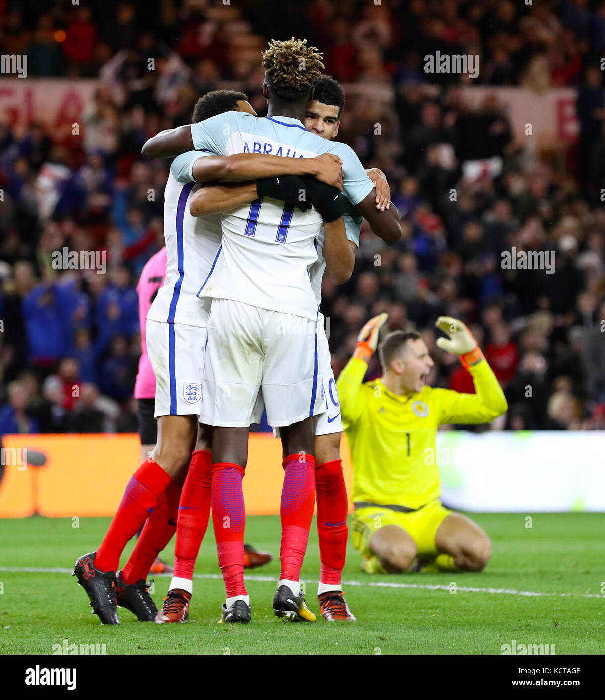 England's Dominic Solanke Celebrates Scoring His Side's Third Goal Of ...