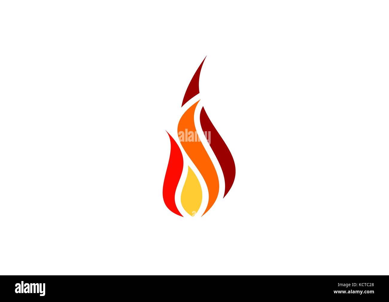 flame fire logo, hot fire symbol icon design vector, modern sign hot flames logotype concept Stock Vector