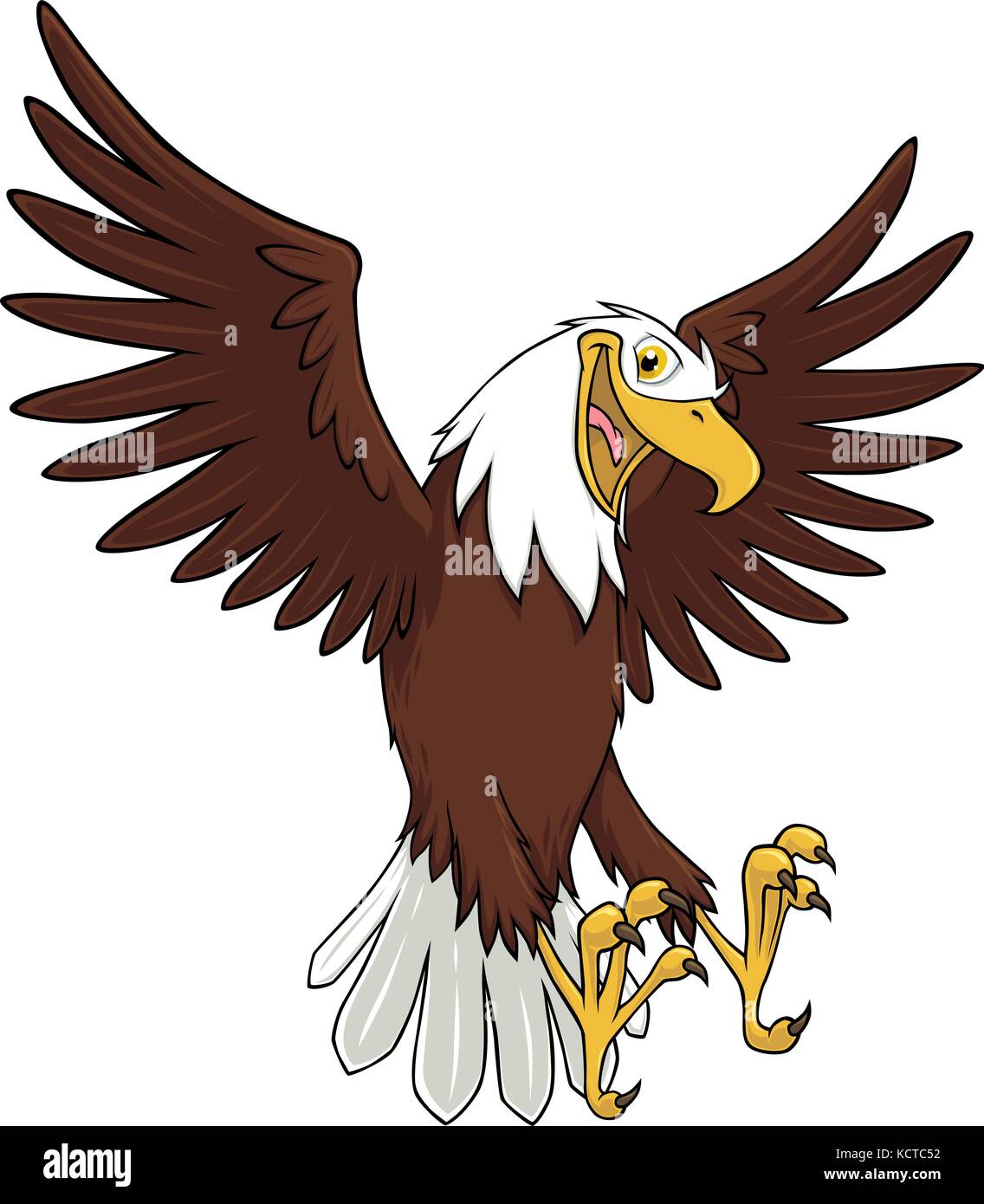 Vector cartoon of a bald eagle Stock Vector Image & Art - Alamy