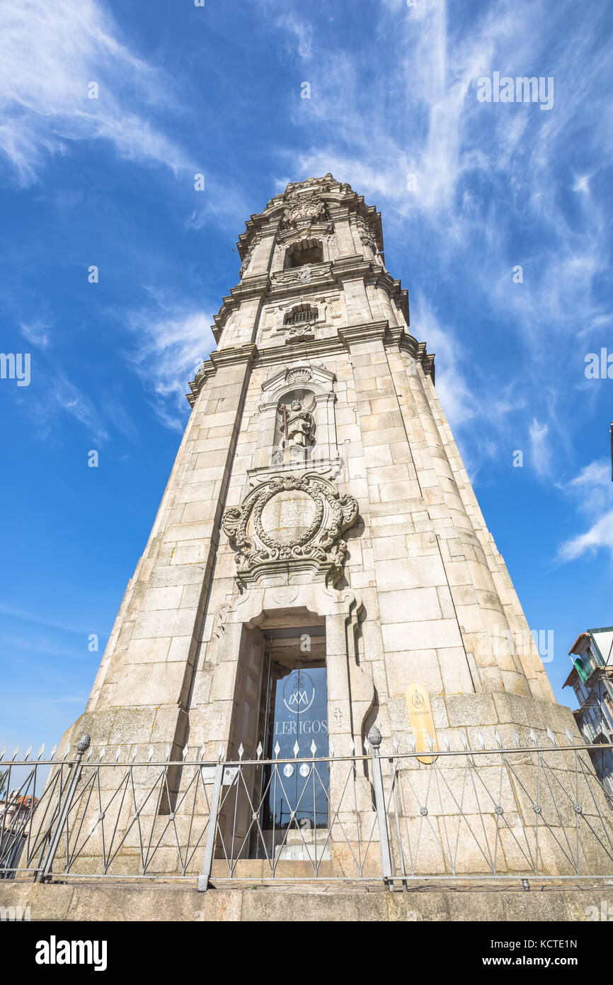 Clerigos Tower Porto Stock Photo