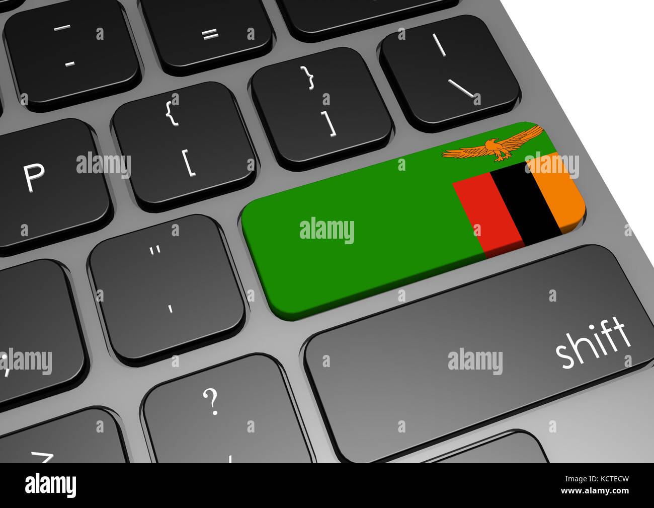 Zambia keyboard image with hires rendered artwork that could be used