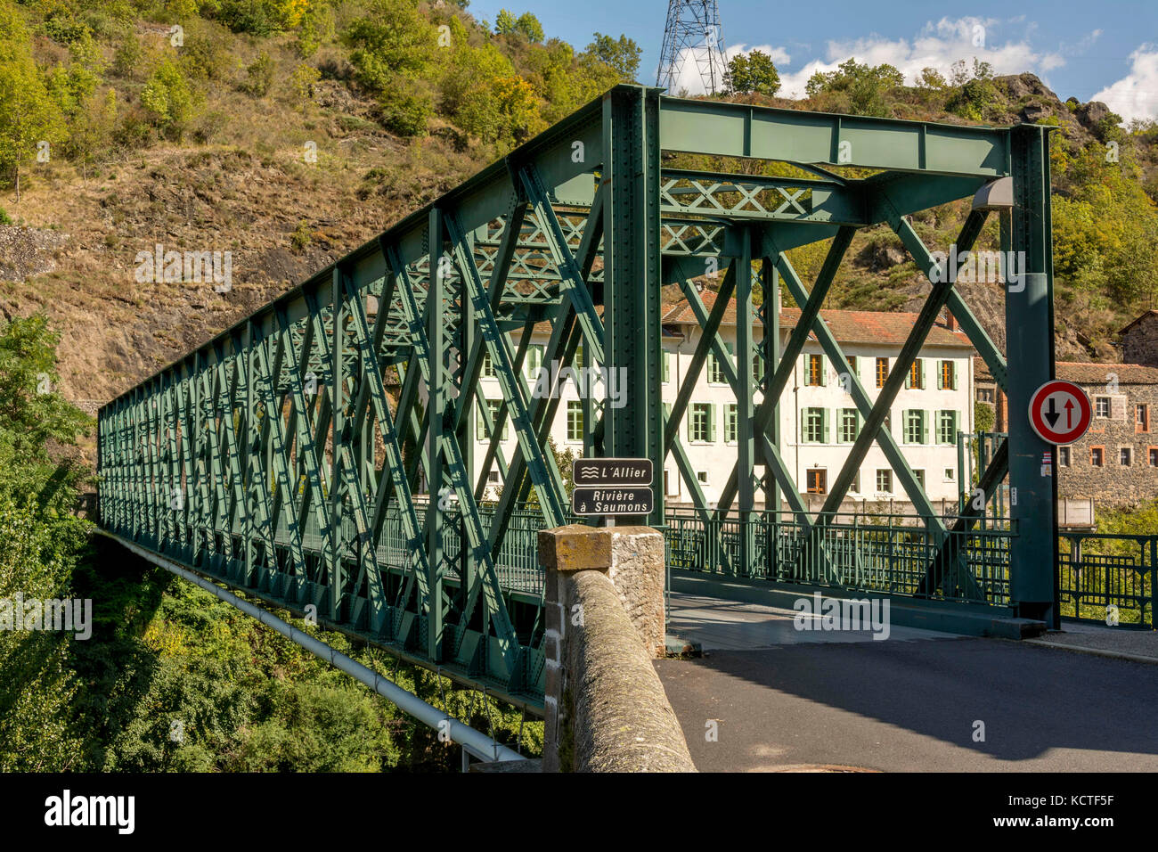 Eiffel bridge of Monistrol d'Allier village. Haute Loire. Auvergne. France Stock Photo Alamy