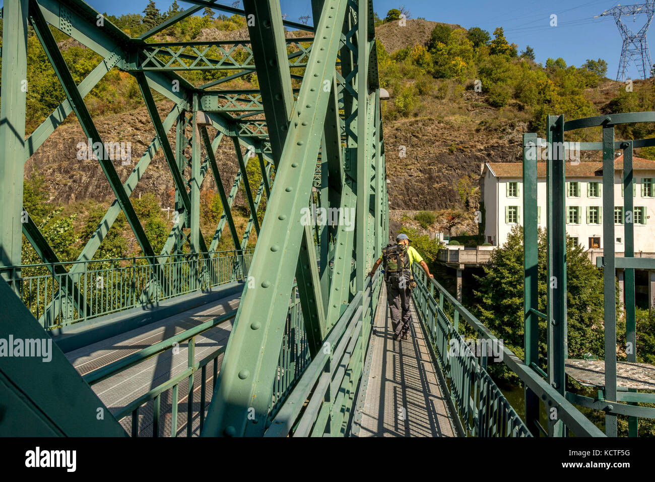 Eiffel bridge of Monistrol d'Allier village. Haute Loire. Auvergne. France Stock Photo Alamy
