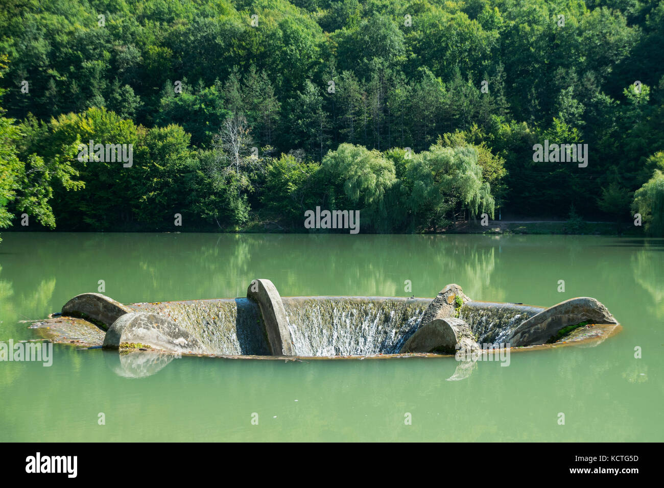 Overflow Funnel At Lake Vida Near Luncasprie Village In Romania Stock Photo