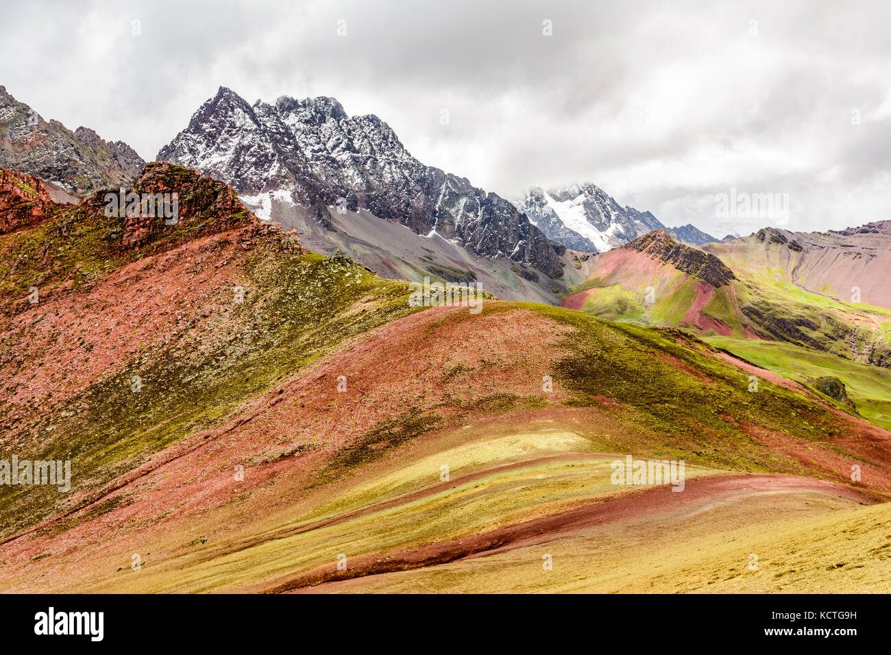 Vinicunca, Montana de Siete Colores or Rainbow Mountain, Pitumarca, Peru Stock Photo