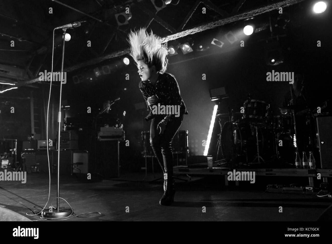 BARCELONA - NOV 1: The Kills (rock band) perform in concert at Razzmatazz Club on November 1, 2016 in Barcelona, Spain. Stock Photo