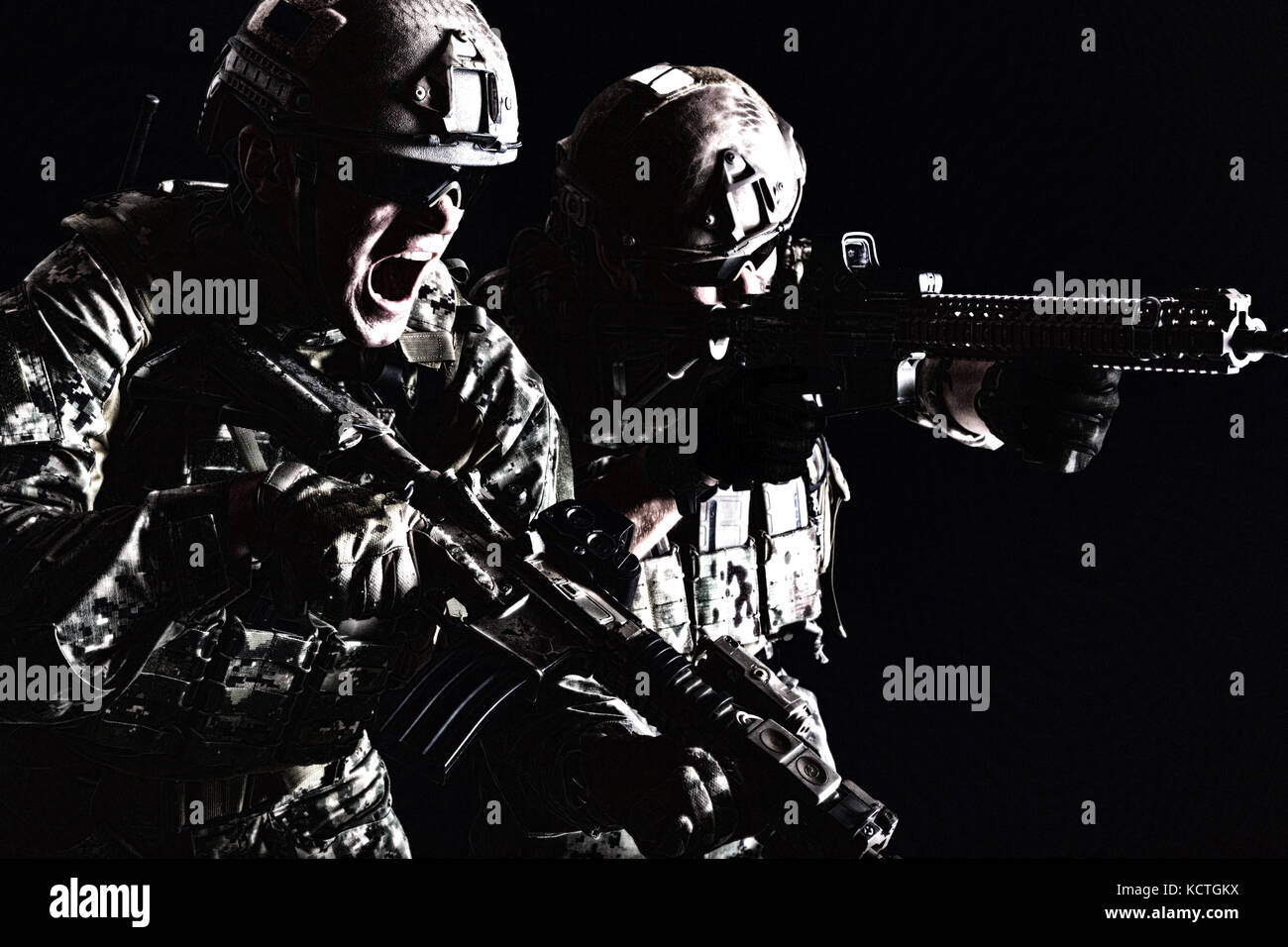 Special Forces Attack Stock Photo