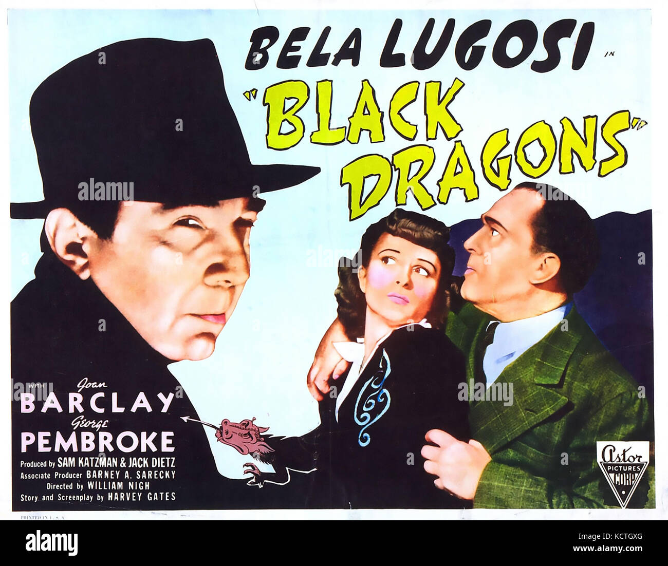 BLACK DRAGONS 1942 Banner Productions film with Bela Lugosi and Joan Barclay Stock Photo