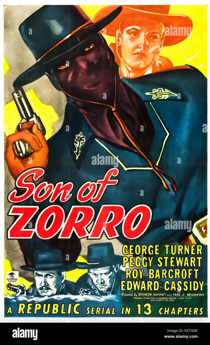SON OF ZORRO 1947 Republic Pictures film serial with George Turner Stock Photo