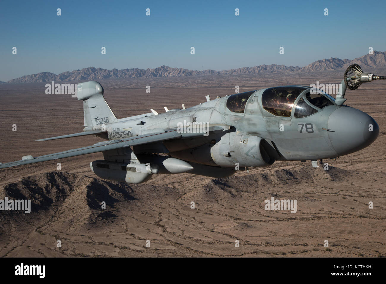 U.S. Marine Corps EA-6B Prowler assigned to Marine Aviation Weapons and Tactics Squadron One (MAWTS-1) Stock Photo