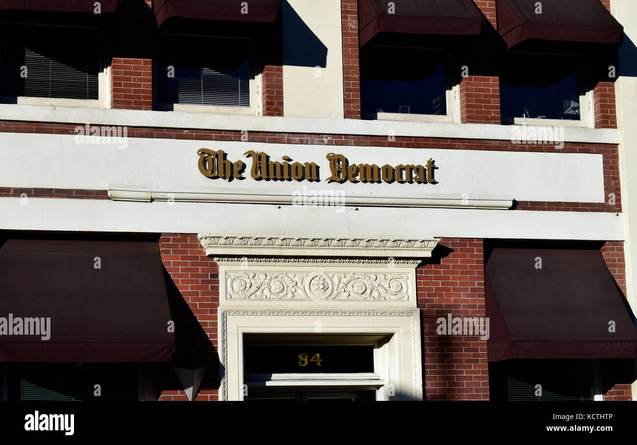 The Union Democrat Newspaper offices. Sonora, California Stock Photo